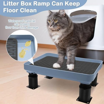 Adjustable Cat Litter Box Ramp, Catcan Detachable Elevated Step - Image 5