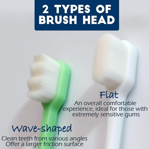 Dog Toothbrush Kit, Ultra Soft Pet Tooth Brush for Medium to Large Dogs & Cats 4 Pack, Balckwhite - Image 5