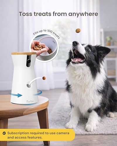 Furbo 360° Dog Camera [Subscription Required] Unlock w/Paid Plan: Home Security & Dog Safety Alerts, Rotating Pet Treat Toss, 2-Way Speaker (Low Risk, 3mo Min. Cancel Anytime) - Image 6