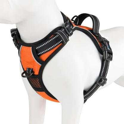 PHOEPET Reflective Dog Harness No Pull Large Breed Vest by PHOEPET