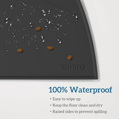 OHMO Cat Food Mat, Silicone Pet Feeding Mat, 18x9.8, Black - Image 4