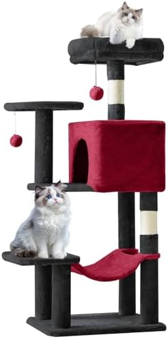 DUMOS Small 44 Inch Cat Tree Tower with Natural Sisal Scratching Posts by DumosLifestyle