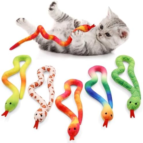 CiyvoLyeen Plush Snake Catnip Toys for Indoor Cats 5 Pack by CiyvoLyeen