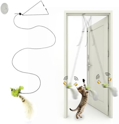 Hanging Cat Toy Bird Door Flying Kitten Play Indoor Interactive by Mitubati