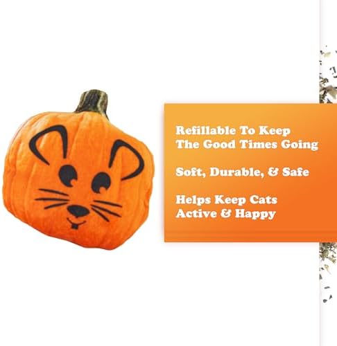Meowijuana Fall Pumpkin Refillable Cat Toy | Plush Catnip Toy - Image 3