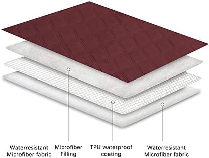 Ameritex Waterproof Dog Bed Cover Pet Blanket with Anti-Slip Back for Furniture Bed Couch Sofa (40x50 Inch (Pack of 1), Burgundy) - Image 4
