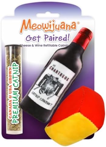 Meowijuana Get Paired Cat Toy | 2 Plush Toys Refillable Catnip by Meowijuana