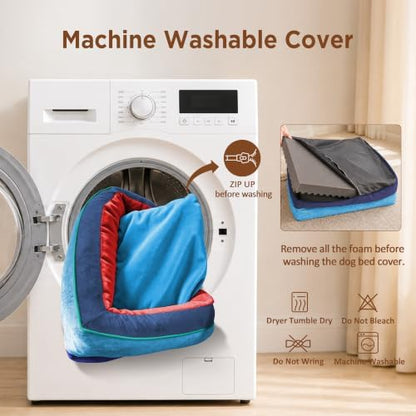 Comfort Expression Orthopedic Dog Beds for Large Sized Dog with Bolster - Image 5