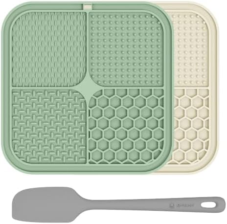 ChefAide 2 Pack Lick Mat for Dogs, Cats & Puppies with Suction Cups by ChefAide