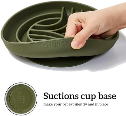 OHMO Slow Feeder Dog Bowl, 7.9" Lick Mat for Dogs, Tree of Life, Camo Green - Image 6