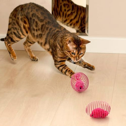 Jecery 5 Pcs Cat Toys Spring,Mouse,Pink - Image 4