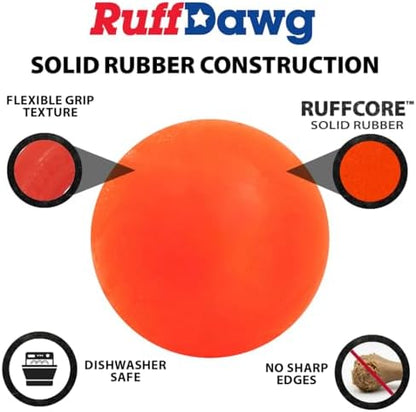 Ruff Dawg Indestructible Dog Ball XXL 4” Pink – Heavy-Duty Rubber Fetch Toy for Aggressive Chewers – Extreme Bounce, Floats, BPA & Latex Free – Made in USA - Image 5