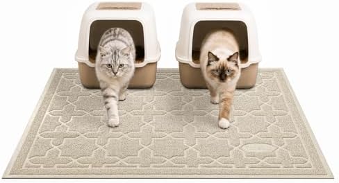 Yimobra Cat Litter Mat, Waterproof Litter Trapping Mat, 47x36, Beige by Yimobra