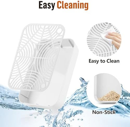 Cat Litter Box Step Non-Slip Cat Step with Filter Function,White - Image 5