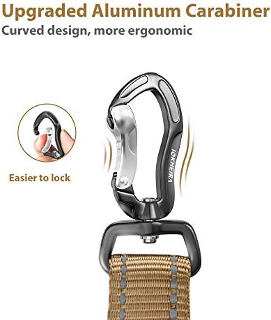 IOKHEIRA Dog Seatbelt, Universal Reflective Bungee Dog Car Harness with Hook Latch & Seatbelt Buckle, Swivel Aluminum Carabiner, Green - Image 4