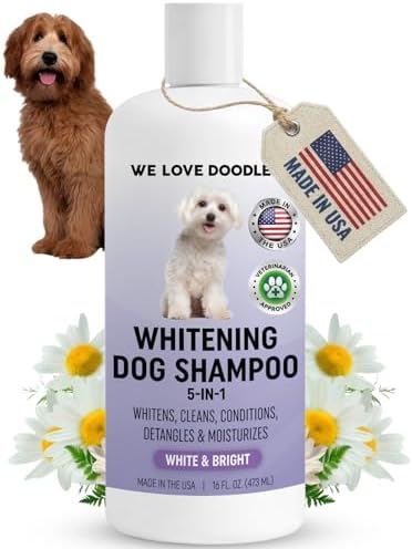 Dog Whitening Shampoo & Conditioner, Removes Stains On White Coat, USA Made by WeLoveDoodles