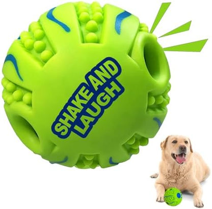 Spiky Interactive Dog Toys Ball, Wave, XL, 5.51 in (14 cm) by SHAKEANDLAUGH