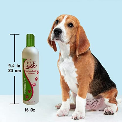 Pet Silk Tearless Puppy Shampoo 16oz, Specially Formulated Tear Free Shampoo for Sensitve Skin & Coat, Effective & Gentle, Fragrance & Dye Free for The at-Home Groomers! - Image 7