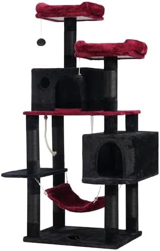Hey-brother Cat Tree Tower with Sisal Scratching Posts, Big Condo, MPJ020BR by Hey-brother