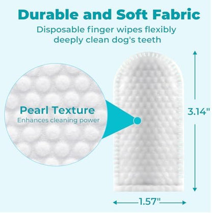 Pet Teeth Cleaning Finger Wipes for Cats and Dogs,Unscented Tartar - Image 5
