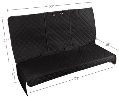 Dog Car Seat Cover for Back Seat - Water-Resistant Car Seat Protector for Cars, Trucks, and SUVs - Seat Cover Protects from Scratches, Mud, Pet Hair and Accidents - Car Accessories by PETMAKER (Black) - Image 7