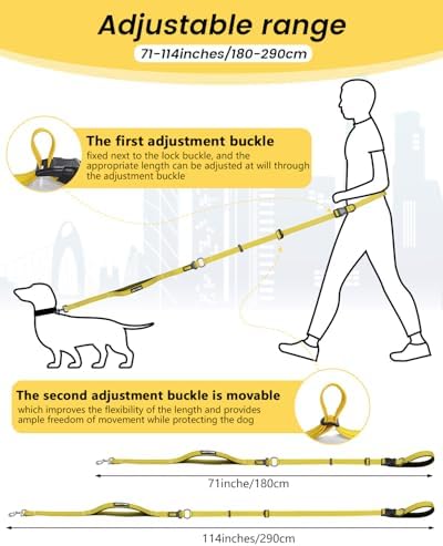 Hands Free Dog Leash, Multifunctional Crossbody Dog Leash - Image 2