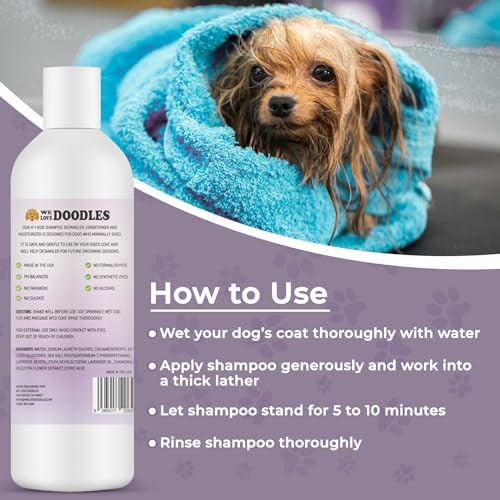 4-in-1 Dog Shampoo, Conditioner & Detangler, Dog Wash, Lavender, 16 oz - Image 6