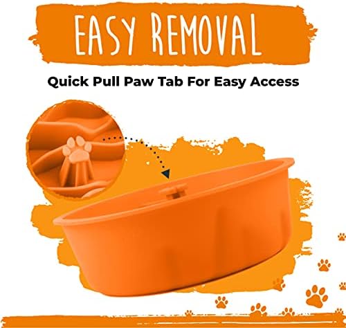 Mighty Paw Slow Feeder Dog Bowls | Interactive Dog Bow Insert - Silicone Puzzle Feeder Insert - Medium for All Sized Breeds (7" x 2") - Image 6