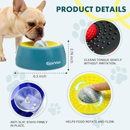 Rolling Ball Dog Lick Bowl, Slow Feeder Dog Bowls, Non-Slip Design - Image 3