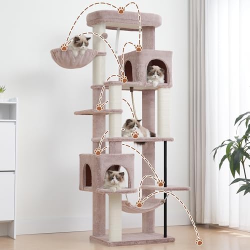 Gitelsnour Cat Tree, Cat Tower with Sturdy Steel Tube, Large Perch GCT024MU - Image 6