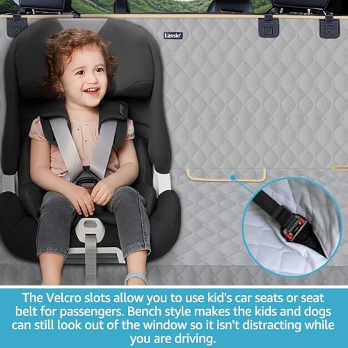 Truck Back Seat Cover for Dogs with Safety Belt, Truck Bench Seat Cover - Image 3