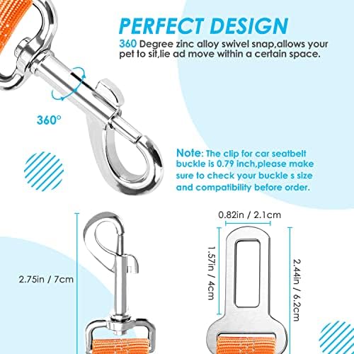 SlowTon Double Dog Seat Belt for Car with Elastic Bungee Buffer, Adjustable - Image 4