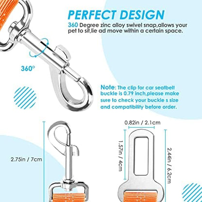 SlowTon Double Dog Seat Belt for Car with Elastic Bungee Buffer, Adjustable - Image 4