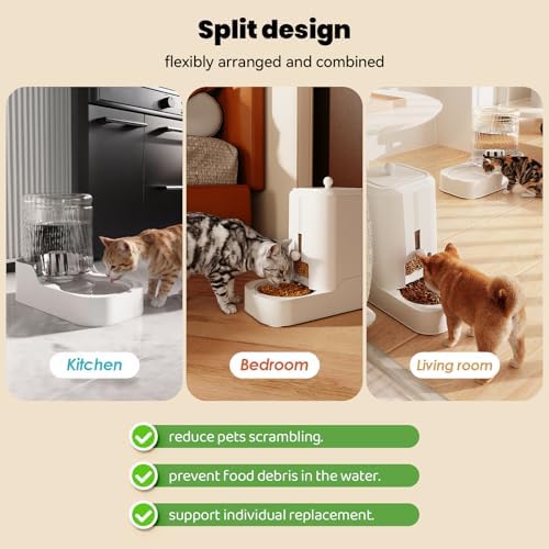 JUNSPOW Automatic Cat Feeder & Water Dispenser Set (Bowl not Included) - Image 5