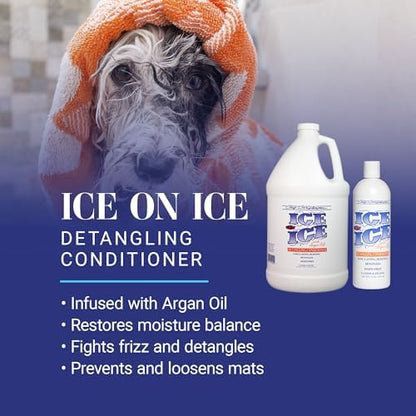 Chris Christensen Ice on Ice Detangling Dog Conditioner, Groom Like a Professional, Dematts, Moisturizes, Creates Long Lasting Silkiness, All Coat Types, Made in USA, 16oz - Image 2