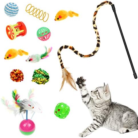 Malier Cat Toys Kitten Toys Set, Collapsible Cat Tunnels for Indoor Cats, Interactive Kitty Toys Cat Feather Toy Fluffy Mouse Crinkle Balls 3 Way Tube Tunnel Toys for Puppy Kitty Kitten - Image 4