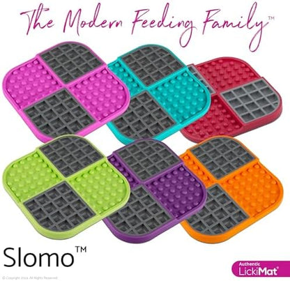LickiMat Slomo, Cat Slow Feeder Lick Mat, Boredom Anxiety Reducer; Perfect for Food, Treats, Yogurt, or Peanut Butter. Fun Alternative to a Slow Feed Cat Bowl or Dish, Turquoise - Image 6