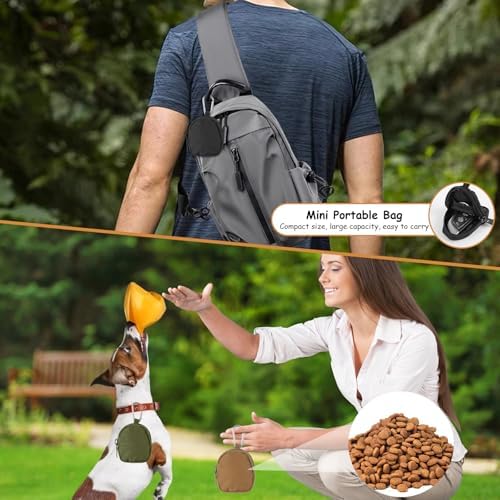 Tucnoeu 3 Pcs Dog Treat Pouch, Dog Training Reward Pouch,Waterproof Small Dogs Treat Bag for Leash,Reusable Dogs Treats Container with Carabiner,Zipper Closure to Avoid Spilling - Image 6
