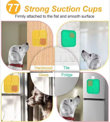Lick Mat for Dogs and Cats, Food Grade Silicone Slow Feeder Mat with Strong Suction for Grooming, Bathing and Anxiety Relief, BPA-Free Pet Feeding Mat for Dental Care - Image 4