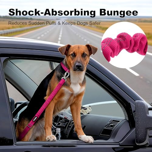 Dog Seat Belt for Car, Car Harness with Locking Aluminum Hook - Image 3