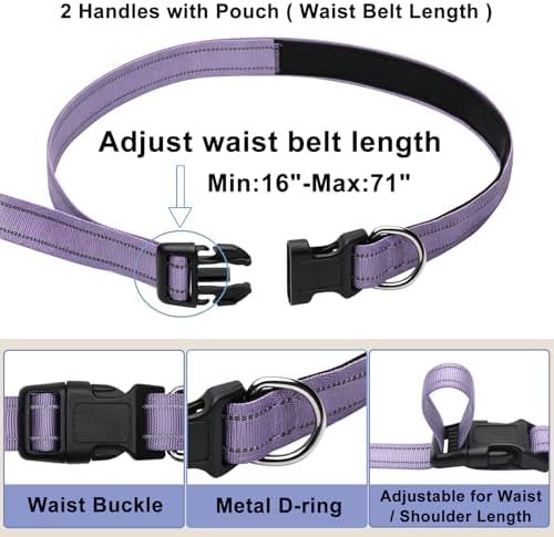 Hands Free Crossbody Bungee Waist Belt Dog Leash for Running - Image 2