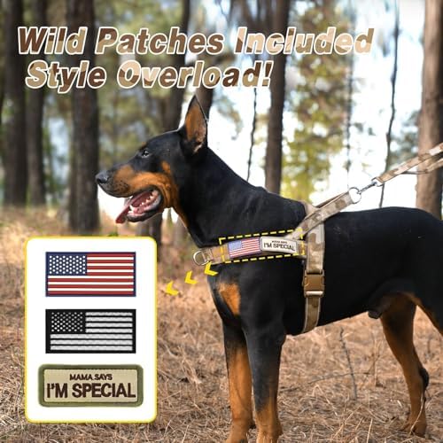 Forestpaw No Pull Dog Harness with Large Handle,Comfortable,M,Camo Brown - Image 5