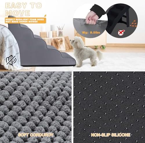 Topmart Dog Stairs for Small Dogs, 5-Step,22.5”H - Image 6