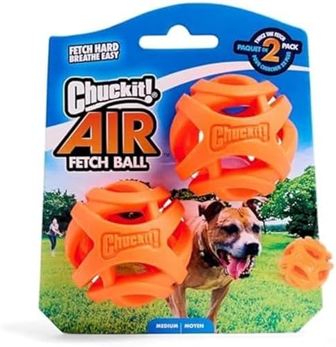 Chuckit! Air Fetch Ball Dog Toy, Medium 2.5in, 2 Pack by Chuckit