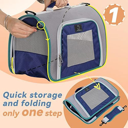 A 4 Pet Cat Carrier, Airline Approved, EVA Soft-Sided, Anti-Collapse - Image 6