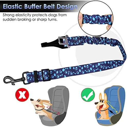 SlowTon Dog Car Seat Belt, 3 in 1 Latch Bar Attachment Dog Safety Seatbelt - Image 4