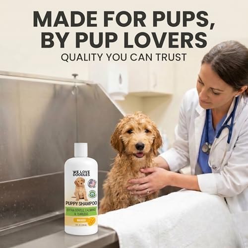 Puppy Shampoo & Conditioner, Tearless Hypoallergenic Wash, Mango, USA 8 oz - Image 6