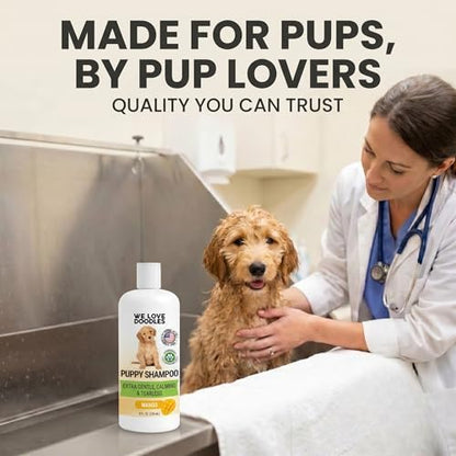 Puppy Shampoo & Conditioner, Tearless Hypoallergenic Wash, Mango, USA 8 oz - Image 6