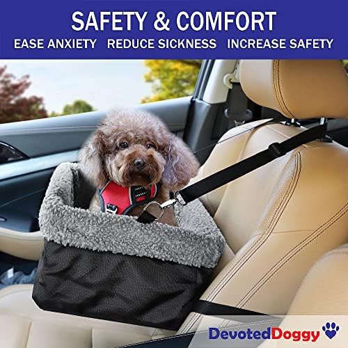 Deluxe Dog Car Seat Fits Pets up to 15lbs, Dog Booster Seat, Padded Cushioning, Adjustable Straps, Metal Frame Encasing, Installs in Seconds, Collapsible Canvas and Easy to Clean - Image 6