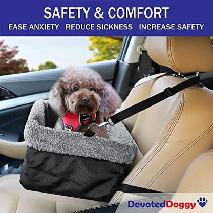 Deluxe Dog Car Seat Fits Pets up to 15lbs, Dog Booster Seat, Padded Cushioning, Adjustable Straps, Metal Frame Encasing, Installs in Seconds, Collapsible Canvas and Easy to Clean - Image 6